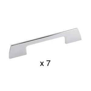 Richelieu Hardware BP7125128140 Clason Chrome Modern Drawer Cabinet Pull Qty 7
